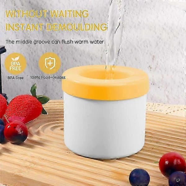 Sylindrisk silikonisbitform, mini 3D isbitmaskin Yellow