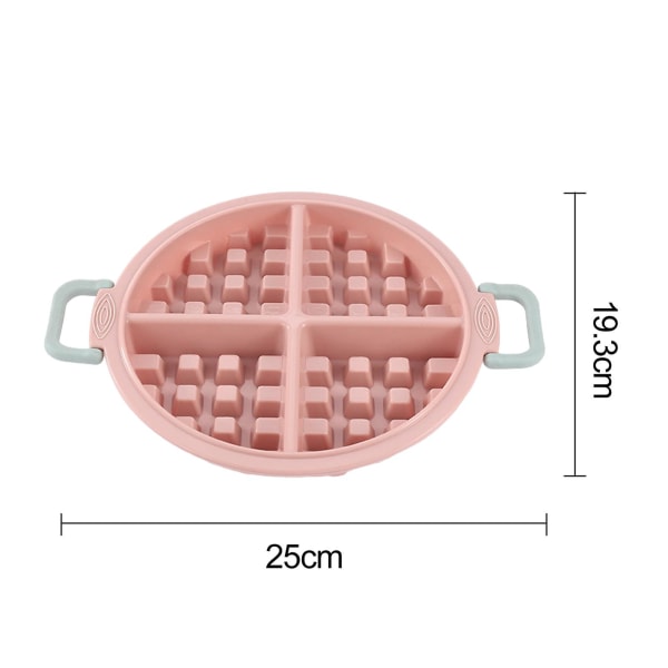 Våffelsilikonform form BPA-fri Värmebeständig Återanvändbar Mikrovågssäker Form Verktyg för chokladtillverkning Pink