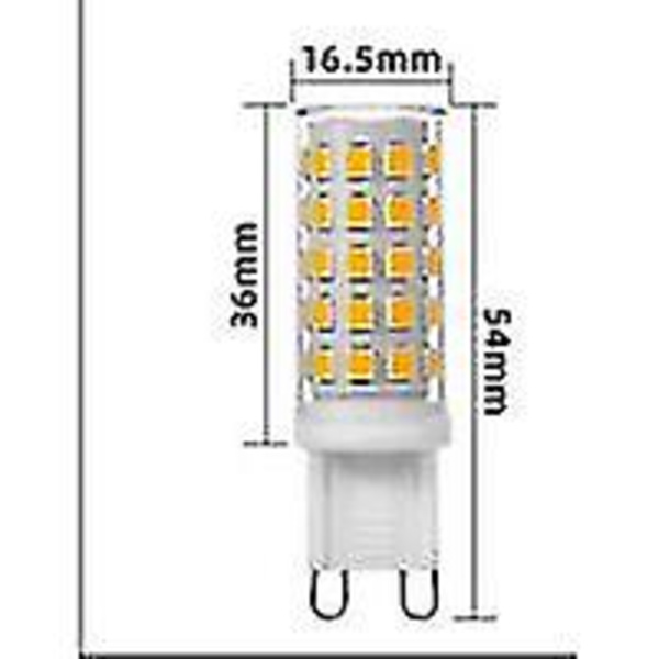 G9 Led 3w Lämmin Valkoinen 3000k, G9 Led-lamput 350lm, Vastaa 28w 40w Halogeenilamppua, 5kpl