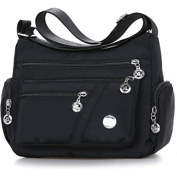 Axelremsväska för Kvinnor Nylonväska Rymlig Stor Kapacitet Resväska Lätt Messenger Satchel