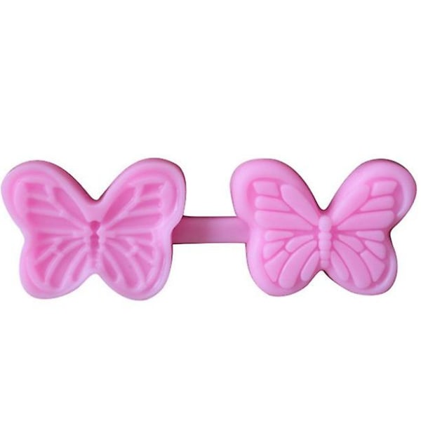 Molds Tårtdekoration Stencil Socker 3d Butterfly Cake Form Molds, rosa