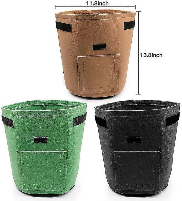 Potatisodlingssäckar, 3-pack 7 gallon potatisodlingspåsar för grönsaksodling