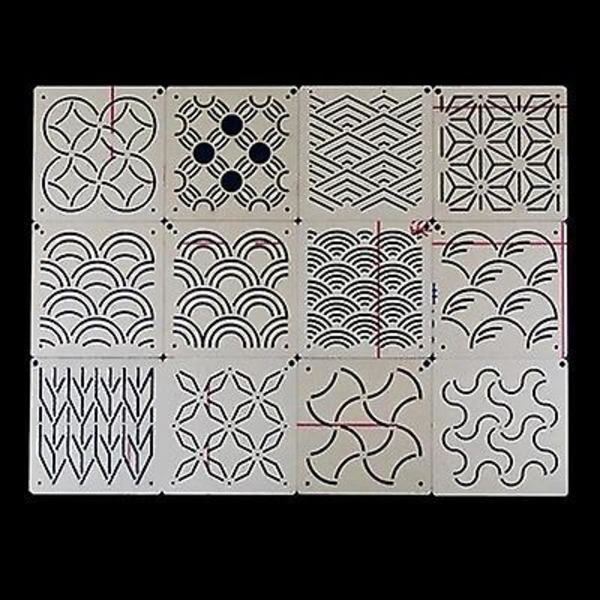 Broderisæt Patchwork Håndkonto Syning Tegneværktøj Quiltelineal Akryl Sashiko Designform Skabelon