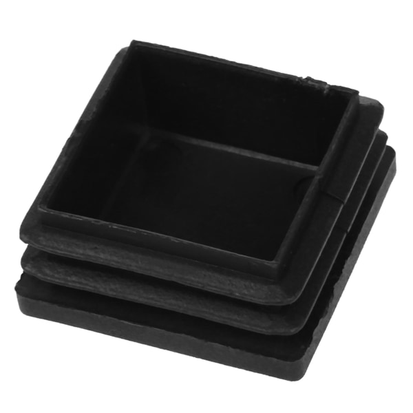 40mm X 40mm Plastic Square Tube Indsatser End Blanking Caps Sort 30 stk.