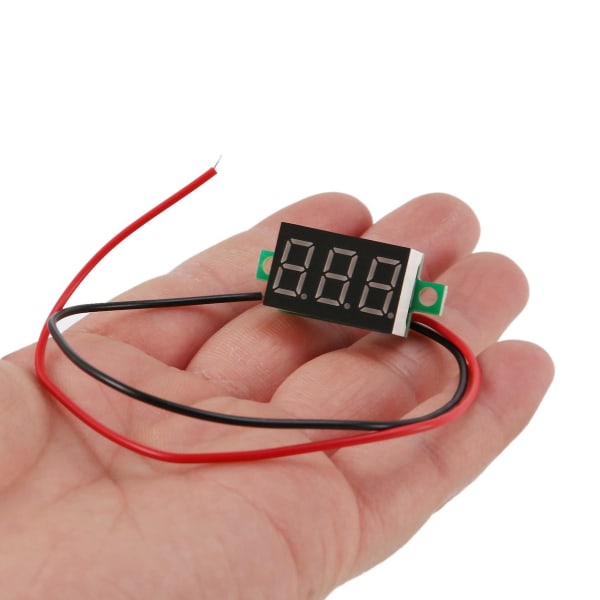 2x Mini Digital Voltmeter Led Spenning Display Panel Meter 3,3-30v Grønn Led