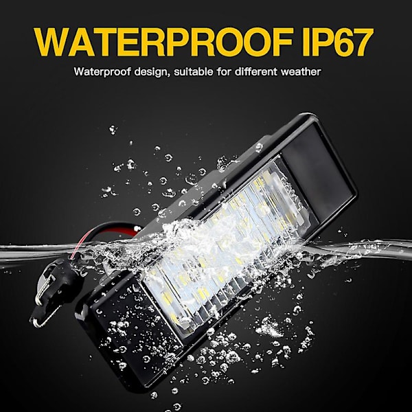 2 stk. feilfrie hvite LED-skiltlys for Nissan X-trail T30 T31 Qashqai J10 J11 Primera P12 Pathfinder R51 Juke F15