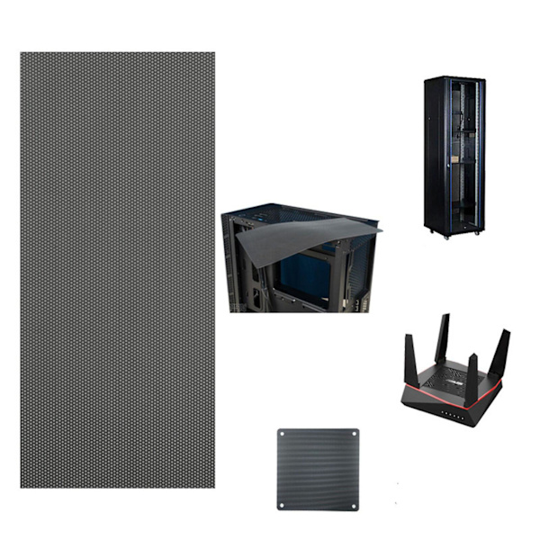 50 x 100 cm støvfilter til computerkølerblæser, pc-blæserstøvnet pc-kølerfilter Black