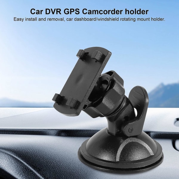 Bilsugkopp för Dash Cam-hållare med 6 typer adapter, 360 graders vinkel bilfäste för körning DV-hhny black