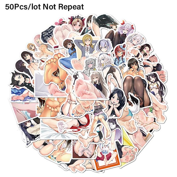 50kpl Anime Hentai Seksikäs Pinup Bunny Girl Waifu Tarra Läppäri Autotarra