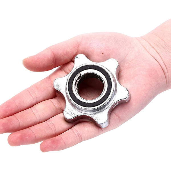 Hantel Spinlock Krage Skruv Hantel Vikt Stång Skruvklämmor Hantel Spinlock Kragar Hantel Anti-slip Spinlock Kragar Hantel Sexkantmutter 2.5cm Insid