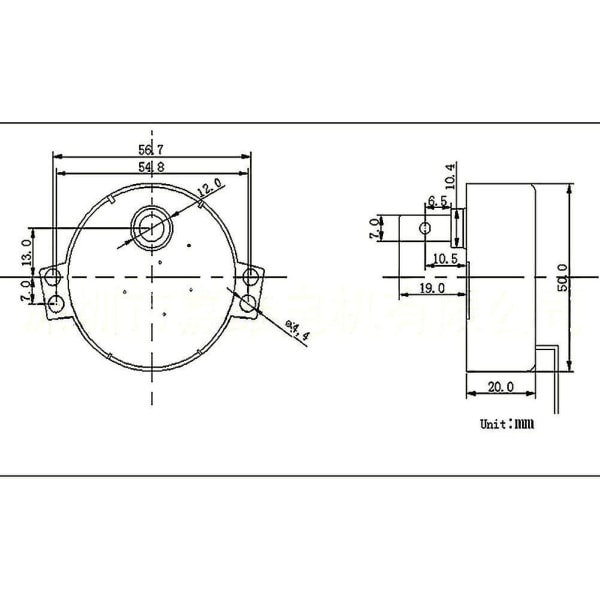 Elektrisk mikrobølge synkronmotor Passer bordmotor erstatning dreieskive rund synkronmotor 4w Cw/ccw 220-240v (8-10rpm)