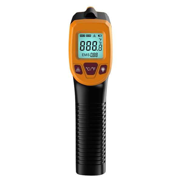 LCD-laserpyrometer IR-infrarød termometer op til 600 °C temperaturmåling