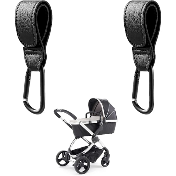 2 stk Barnevogn Henger Klips, Heavy Duty Barnevogn Henger Klips Buggy Klips, for Mamma Bleieveske, Barnevogn, Ryggsekk, Handlekurv
