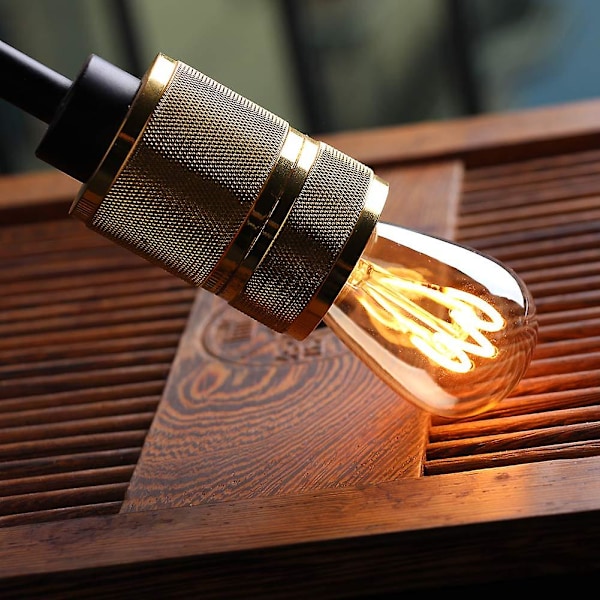 15-pack E27 LED Spiral Filament St45/s14 3W Vintage Stil Amber Ljus Dimbar 2200K Super Varmvit 140lm 25W Ekvivalent