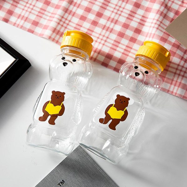 Little Bear Plast Vattenflaska Transparent Halm Vattenkopp Med Halm För Barn