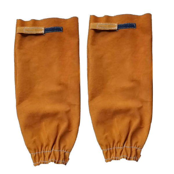 Värme- och flambeständiga svetsarmar för läder för kvinnor och män, nöthudssvetsarmskydd, orange A