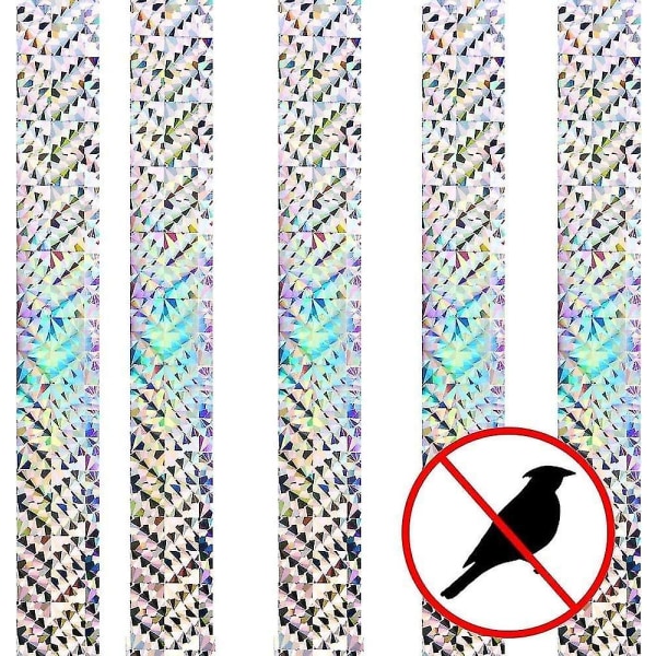 Fugleafvisende tapesæt - 3 bånd X 50m X 4,8 cm - Fugleskræmsel Fugleafvisende - Effektiv mod krager, duer og mere