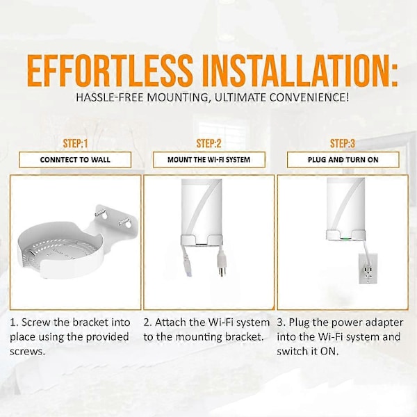 Väggfäste för router i aluminiumlegering för Deco BE75/BE85/BE95/BE17000 Whole Home Mesh WiFi 7 med tillbehör