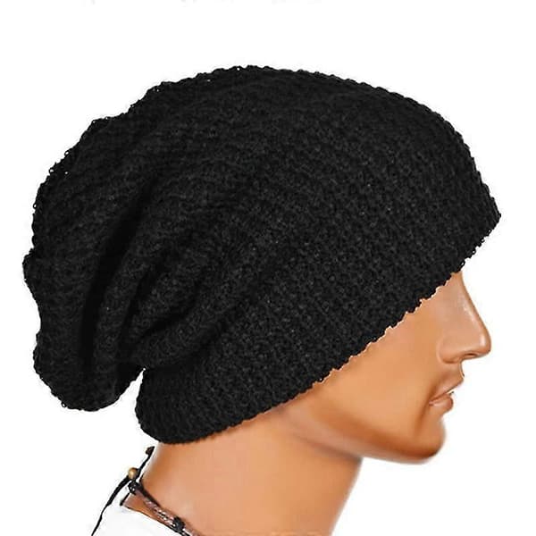 Unisex Oversize Beanie Hue Black