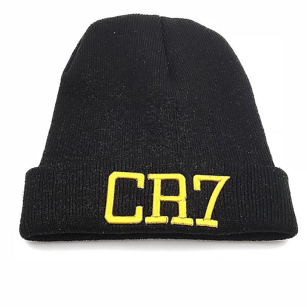 Cr7 Beanies Stickad Hue Vinterhue Skullies Bonnet Cristiano Ronaldo Vinterhue Til Mænd Kvinder Hue Udendørs Sport Varmt Hue 2018 black 2