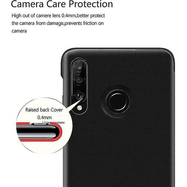 Huawei P30 Lite Etui, Smart View Læder Flip Etui, [Strømbesparende Tilstand][Fuldt Beskyttelse](p30lite,bla