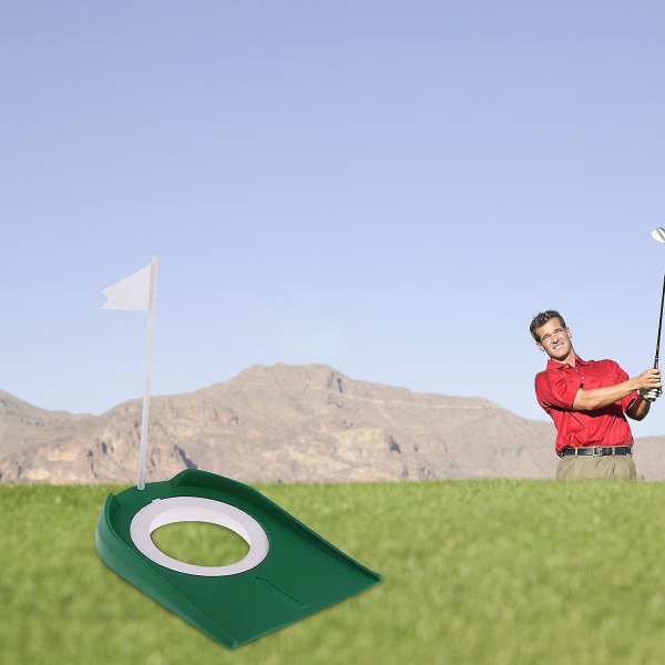 1 golføve puttemåtte med hul og logoer Indendørs kontor bærbar putter Multicolor