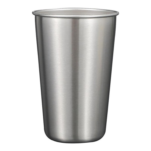 Rostfritt stål pintglas - Stapelbar pint glas resemugg - metallmugg för utomhusdrickande - 500 ml återanvändbar stålmugg - set med 5