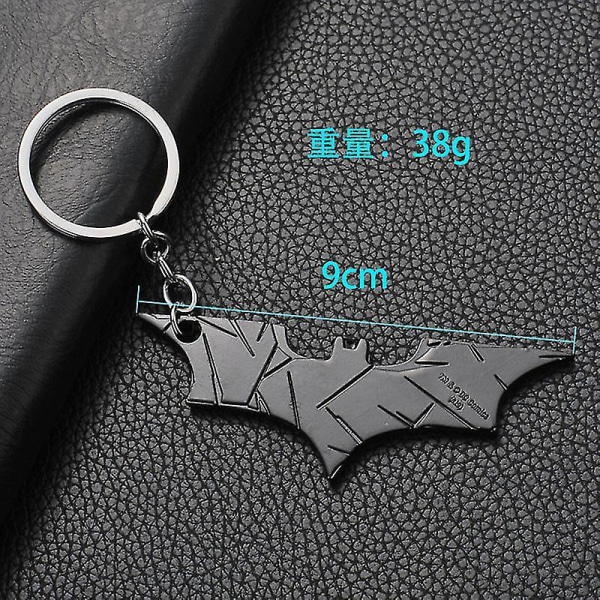 Batman Nøglering Vedhæng Gave The Dark Knight Nøglering Batdart Nøglering, Sort Qyroadwolf