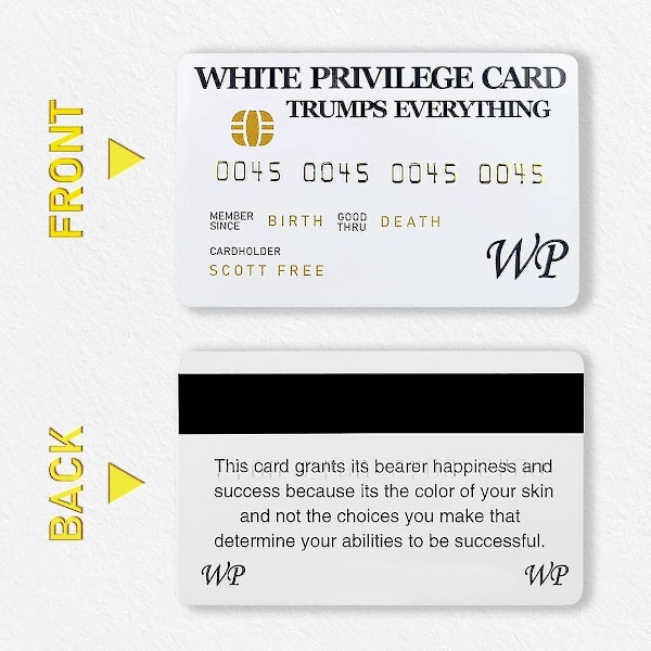 2/5 stk. Hvidt privilegiekort Kreditkort Trumps alt Sjovt kort Joke Wallet Inspirerende kort Fødselsdagsgaver White 2pcs