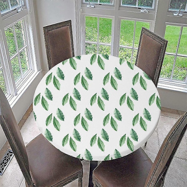Vattentätt Halkfritt Runt Elastiskt Bordsöverdrag Klassiskt Mönster Bordsduk D - 120cm  (48 Inch)