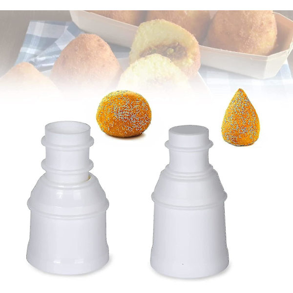 2 st Arancini Formar 160 Gram DIY Rismaskin Modell Hemlagad Fylld Kött Topp Spetsig Och Rund Risbollsform Kök Återanvändbar