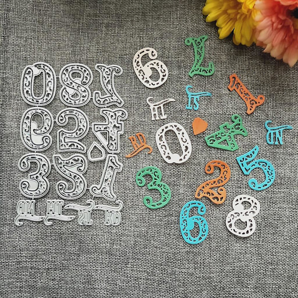 Carbon Steel Cartoon Math Numbers Cutting Die Prægning Stencil skabelon Form Di
