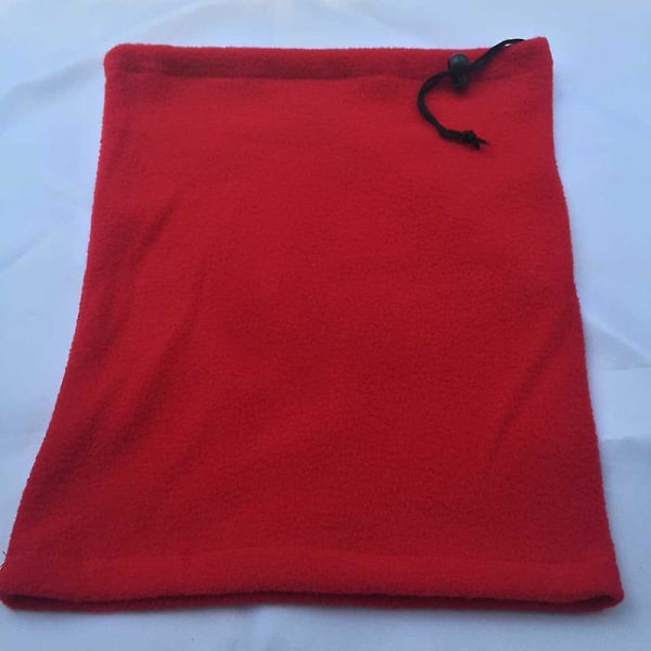 4 i 1 flerbrugs Mænd Kvinder Fleece Neck Warmer Thermal Snood Tørklæde Hat Ski Thinsulate Cap Red