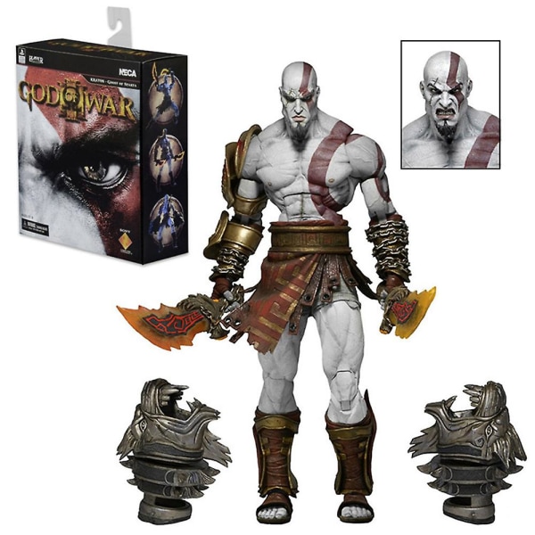 Neca God Of War 3 Ultimate Kratos Action Figur Samlemodell Leker Premium Design og tilbehør