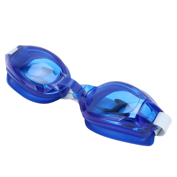 Blå svømmebriller for barn - myk silikonpakning, justerbart pannebånd, ergonomisk nesebro