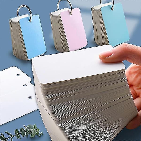Blanke Flash Cards Sæt Vendbart Kraft Papir Indeks Kort Sæt Til Studerende (1 stk, Pink)