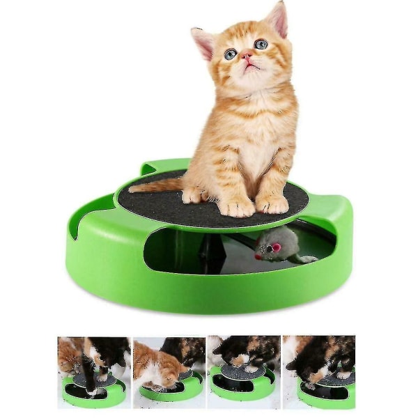 Cat Scratching Board Interaktivt legetøj Killing Catch Rotte Slibning Pet Claw Turntabe
