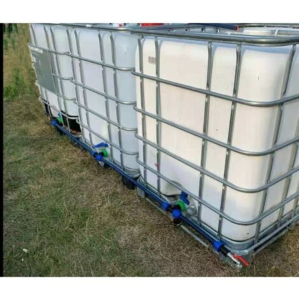 IBC-tilslutningssæt S60 x 6 IBC til 3 IBC-tanke side om side / regnvandstank med 3/4\" havehane.pa
