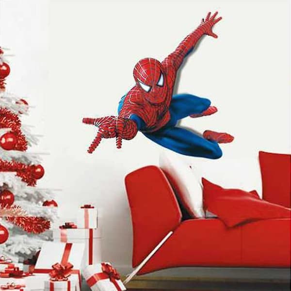 Store Spiderman Vægmærker til Børneværelset - Dekoration til Drenge