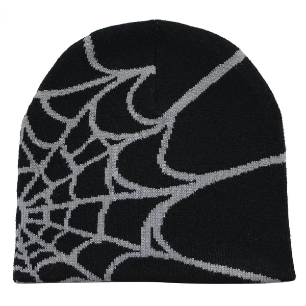 Talvipipo neulottu hattu Pehmeä hämähäkinverkko baggy löysä neulottu talvinen lämmin cap kylmään säähän D