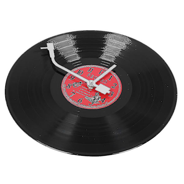 Europeisk Retro Ultratyst Klocka Vinylskiva Personlig Väggklocka Café Bar Dekorativ Väggklocka