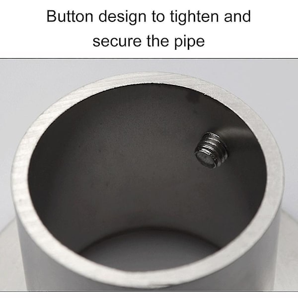 2 kpl pyöreitä teräsputkikiinnikkeitä, vaatetelineen pidike 22mm