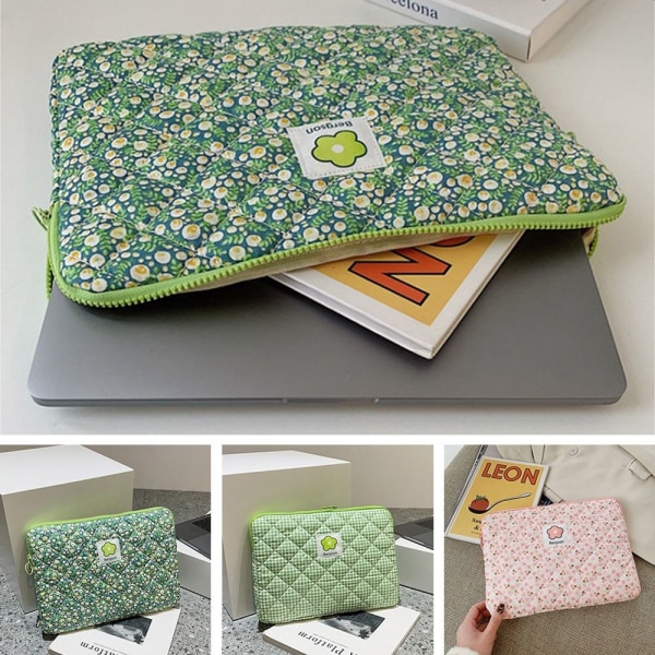 Laptop Sleeve Case Taske Liner Bag 13INCHGREEN FLOWER GREEN FLOW 13inchGreen Flower