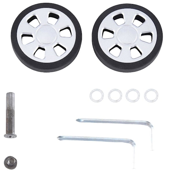 60x11mm byte av bagagehjul Slitstark Pu Caster resväska byte av hjulbagage dubbel