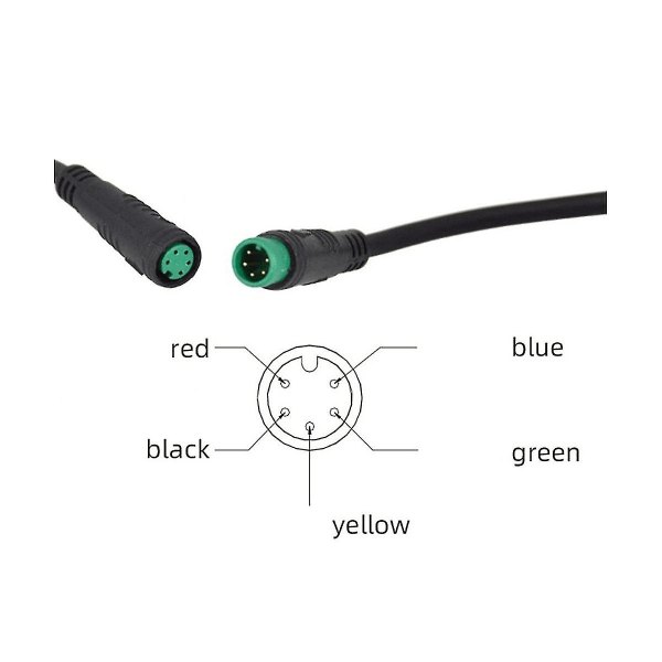 S866 elcykel LCD-skärm E-cykel elskoter Display Mätare Kontrollpanel med vattentät kontakt