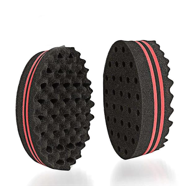 Hårsvampebørste, (8 mm hul) Afro Curl Coil Wave Hårsvampebørste
