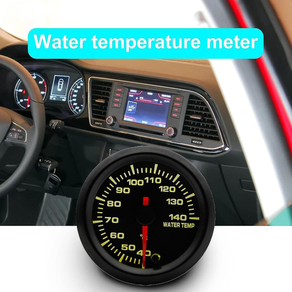 Bilmåler Høj nøjagtighed LCD-skærm 52mm Bilvægt Vandtemperaturmåler til bil