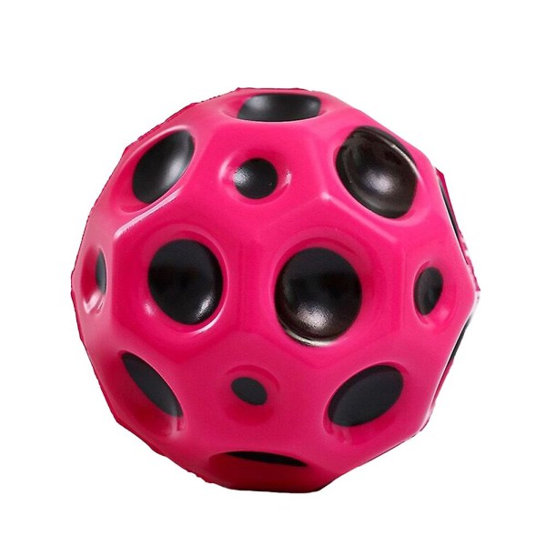 Extrem hög studsande boll Space Ball Hoppa boll Barn Sport Inomhus Utomhus Kasta Fångst Leka Moon Balls Rose red