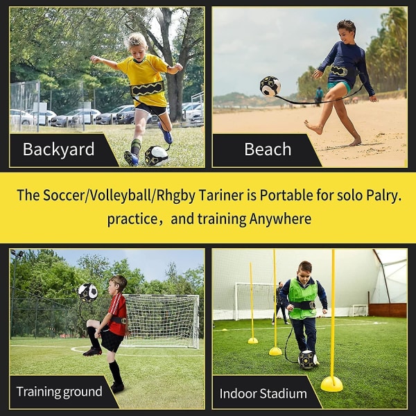 Jalkapallon harjoitusvyö, joustava hihna jalkapalloharjoitteluun, säädettävä solo-potkuharjoitusvyö, jalkapallo/lentopallo/rugby-potkuharjoitus lapselle