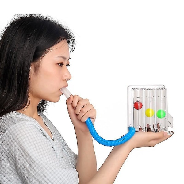 3 baller Pustetrener Lungefunksjonsforbedring Trener Respirasjonsspirometri Pustemålesystem
